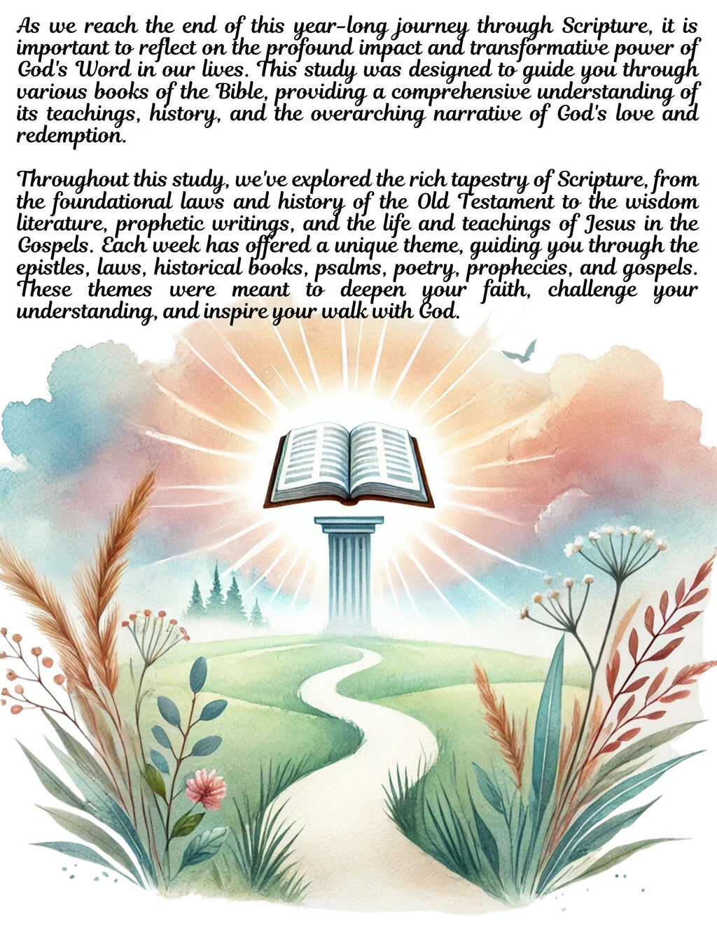 Journey Through Scripture- One Year Bible Reading Plan