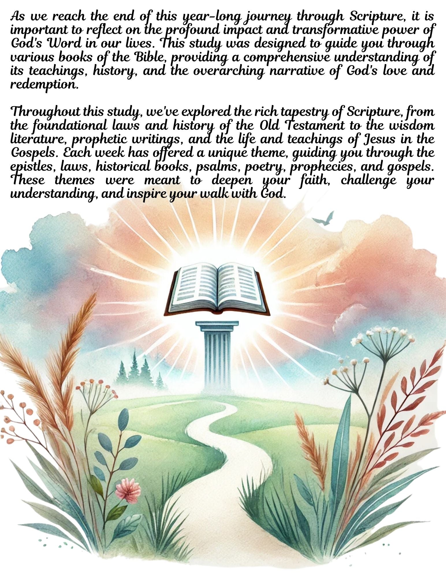 Journey Through Scripture- One Year Bible Reading Plan