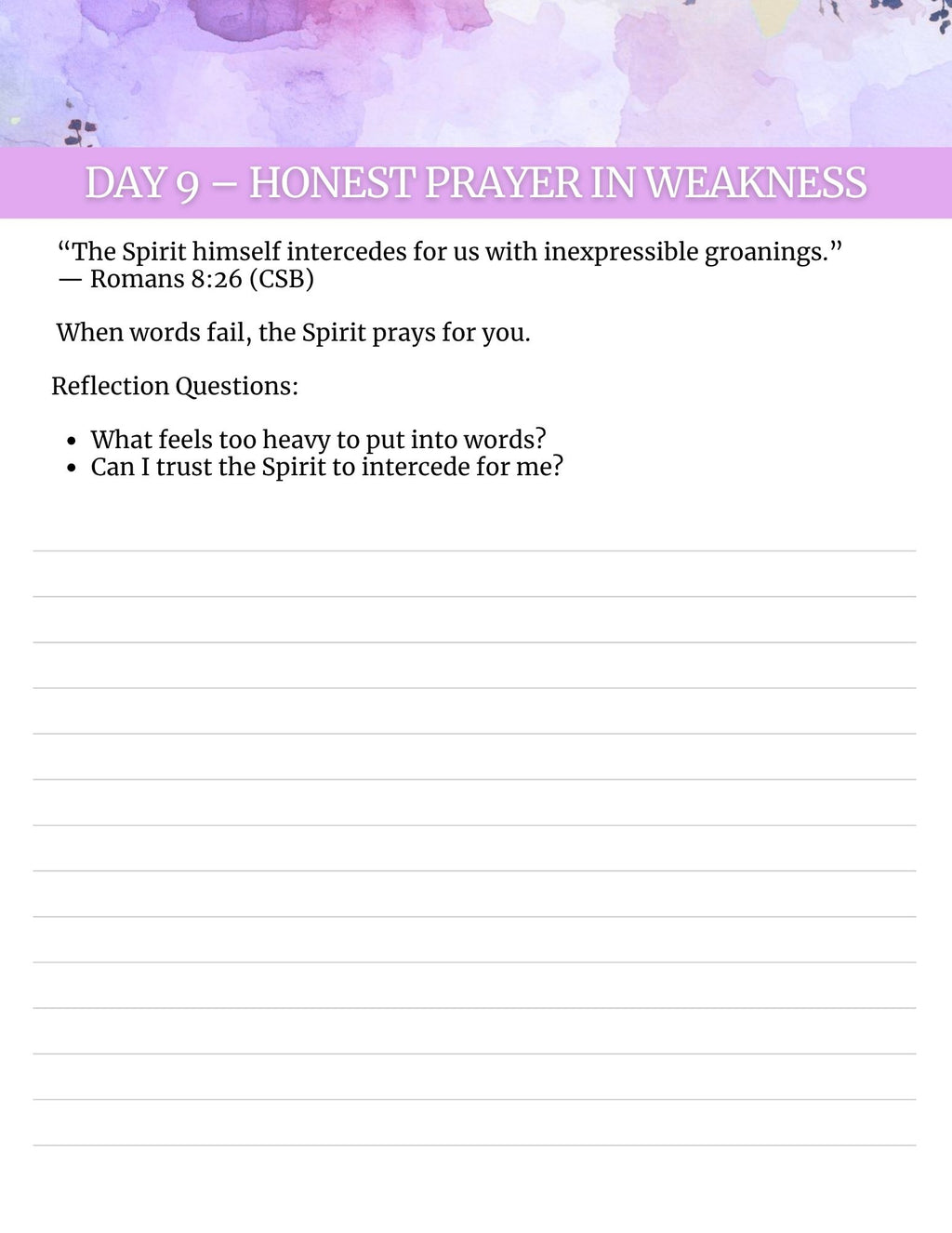 God's Strength in my Weakness- 21 Day Journal