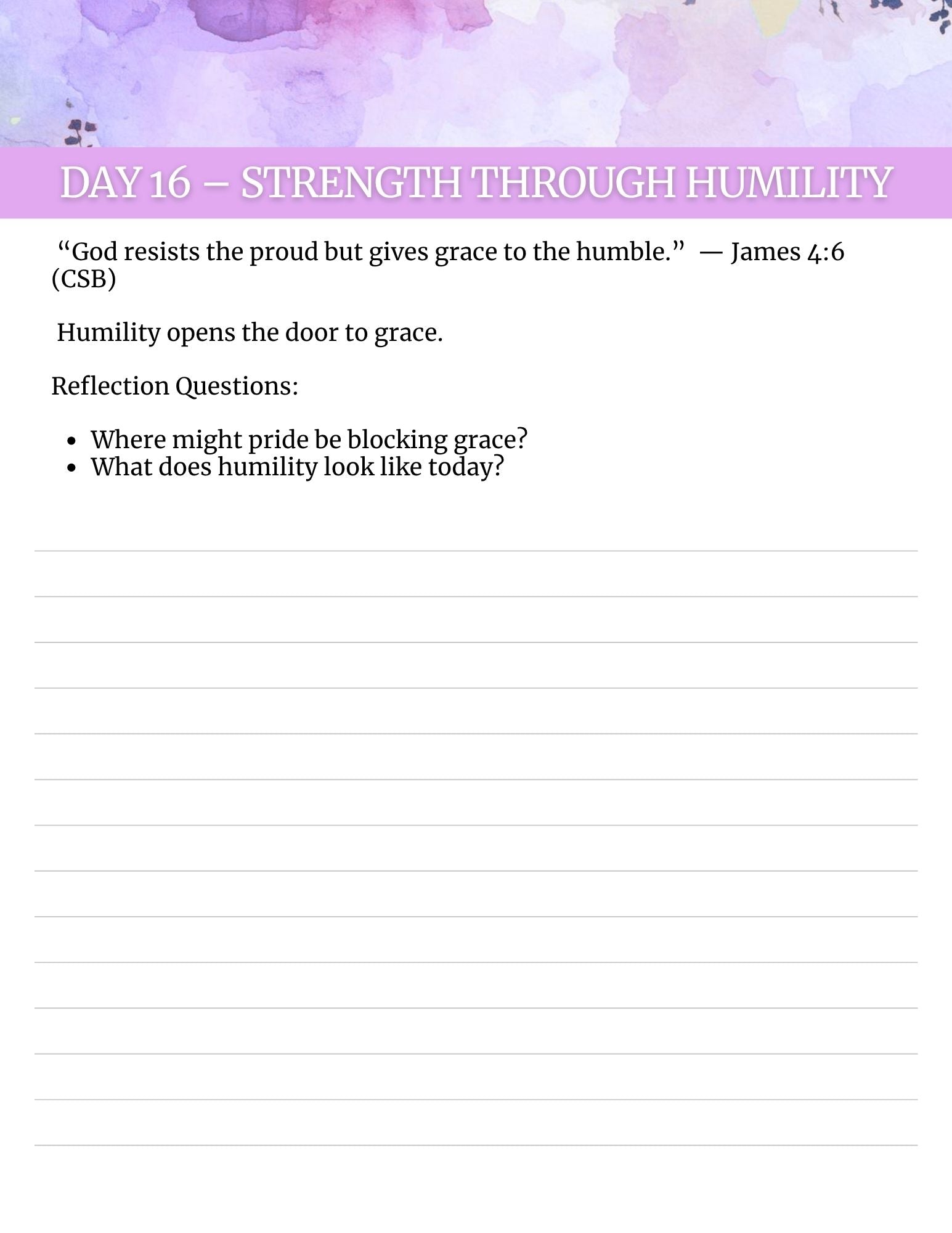 God's Strength in my Weakness- 21 Day Journal