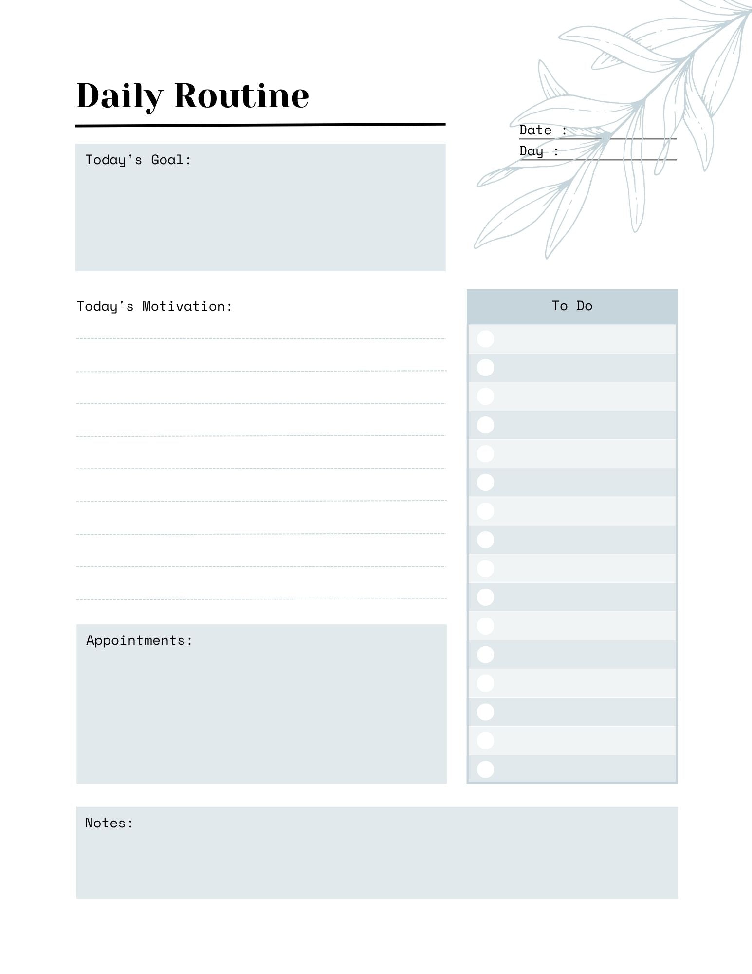 Wellness Planning Tracker: