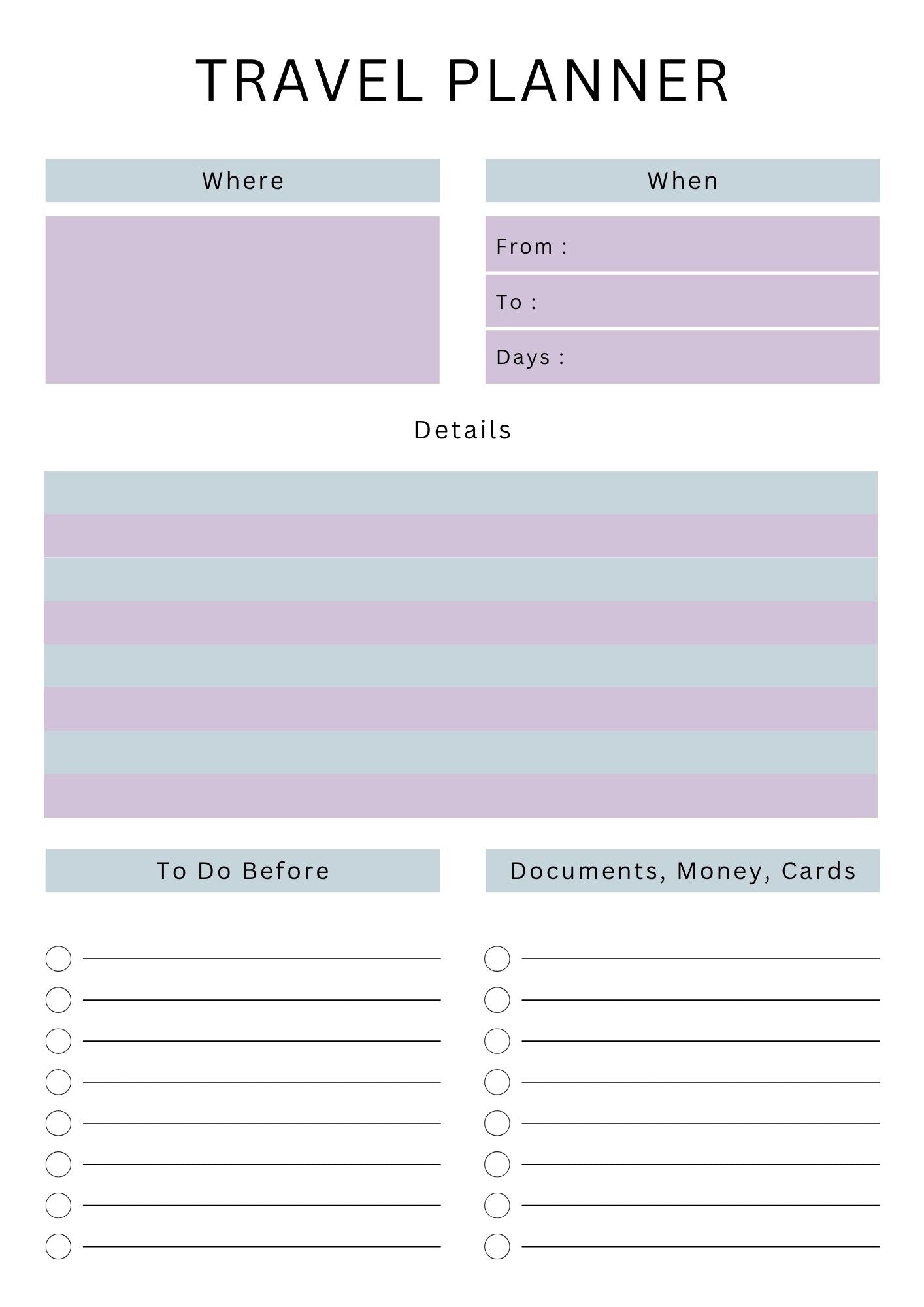 Travel Planner Guide